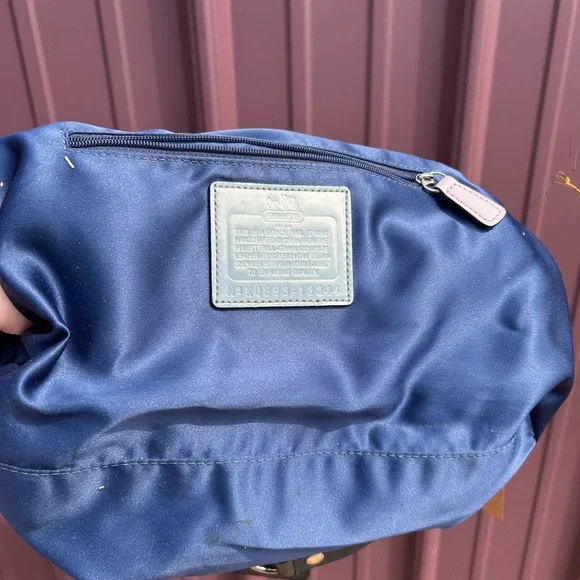 Coach Madison Sabrina Spectator Handbag Purple & Cream Satchel Purse - Picture 10 of 12